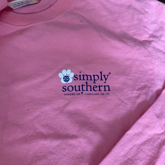 A pink simply southern long sleeve. - Picture 2 of 4